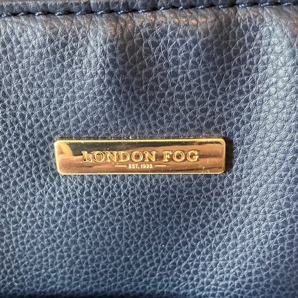 London Fog Navy and Brown Tote Bag - Picture 2 of 5